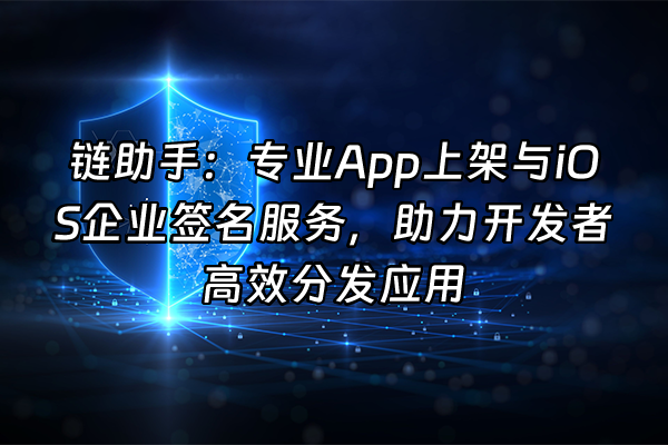+链助手：专业App上架与iOS企业签名服务，助力开发者高效分发应用+