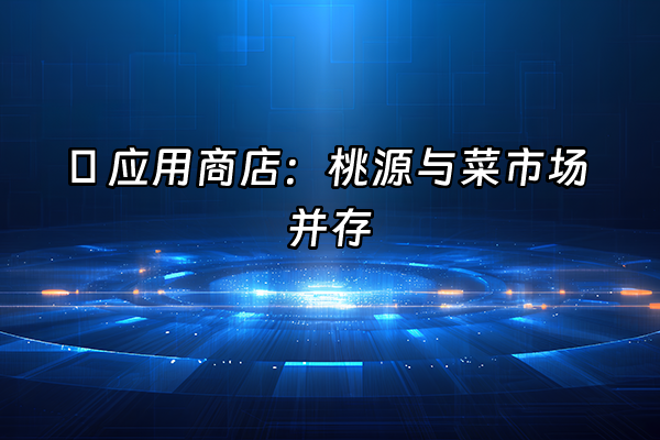 +🏪 应用商店：桃源与菜市场并存+