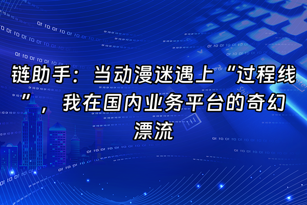 +链助手：当动漫迷遇上“过程线”，我在国内业务平台的奇幻漂流+