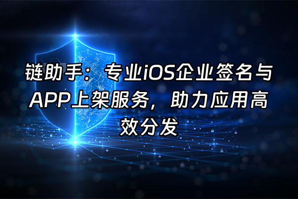 +链助手：专业iOS企业签名与APP上架服务，助力应用高效分发+