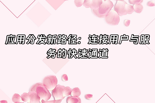 +应用分发新路径：连接用户与服务的快速通道+