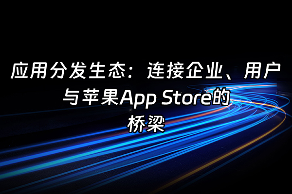 +应用分发生态：连接企业、用户与苹果App Store的桥梁+