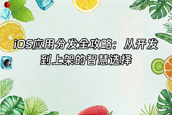 +iOS应用分发全攻略：从开发到上架的智慧选择+