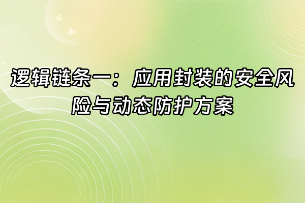+逻辑链条一：应用封装的安全风险与动态防护方案+