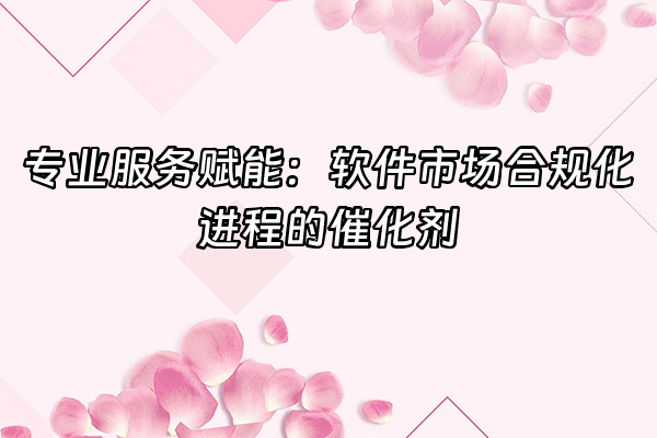 +专业服务赋能：软件市场合规化进程的催化剂+