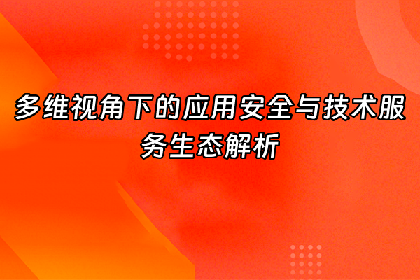 +多维视角下的应用安全与技术服务生态解析+
