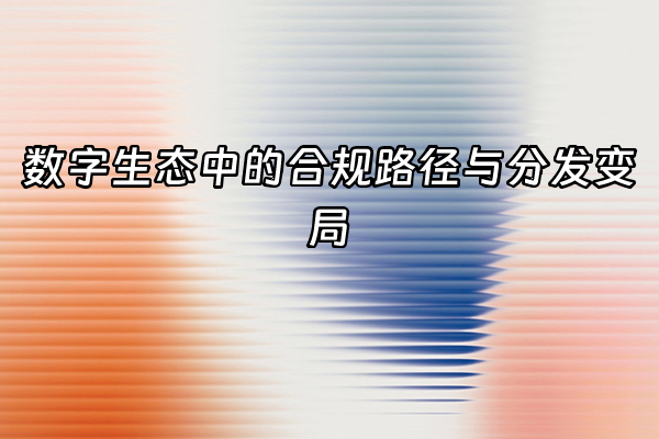 +数字生态中的合规路径与分发变局+