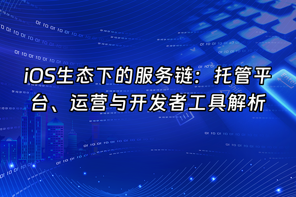 +iOS生态下的服务链：托管平台、运营与开发者工具解析+