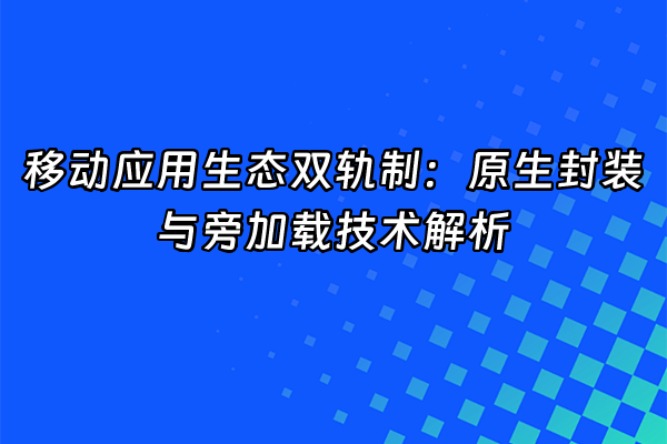 +移动应用生态双轨制：原生封装与旁加载技术解析+