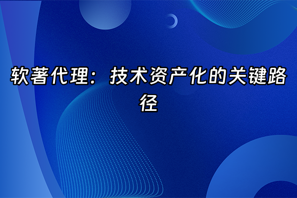 +软著代理：技术资产化的关键路径  +