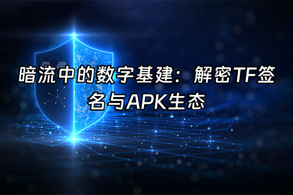 +暗流中的数字基建：解密TF签名与APK生态+