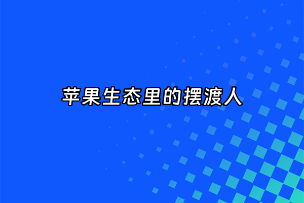 +苹果生态里的摆渡人+