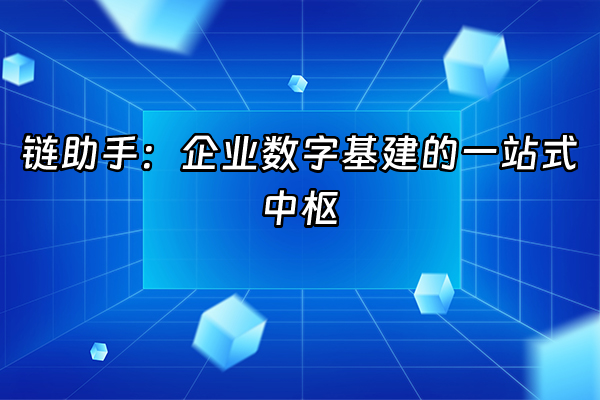 +链助手：企业数字基建的一站式中枢+