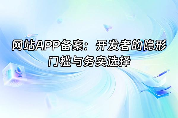 +网站APP备案：开发者的隐形门槛与务实选择+