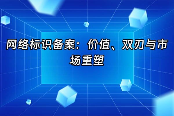 +网络标识备案：价值、双刃与市场重塑+