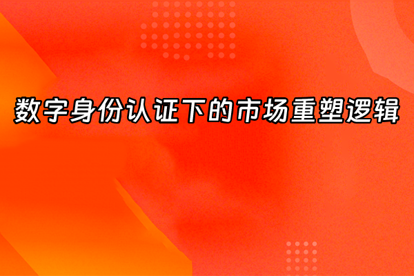 +数字身份认证下的市场重塑逻辑+