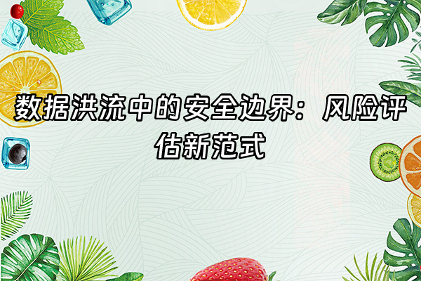 +数据洪流中的安全边界：风险评估新范式+