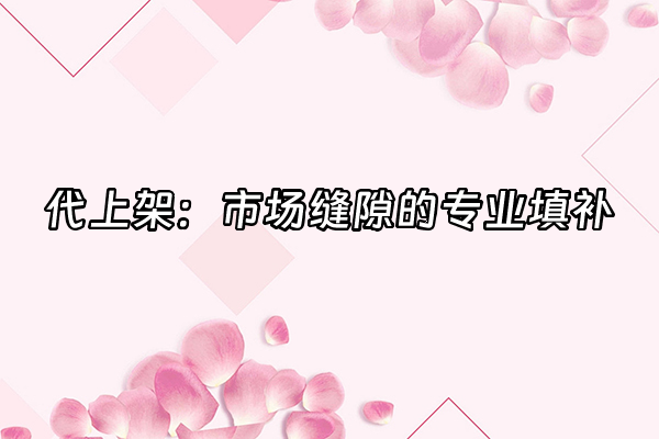 +代上架：市场缝隙的专业填补+