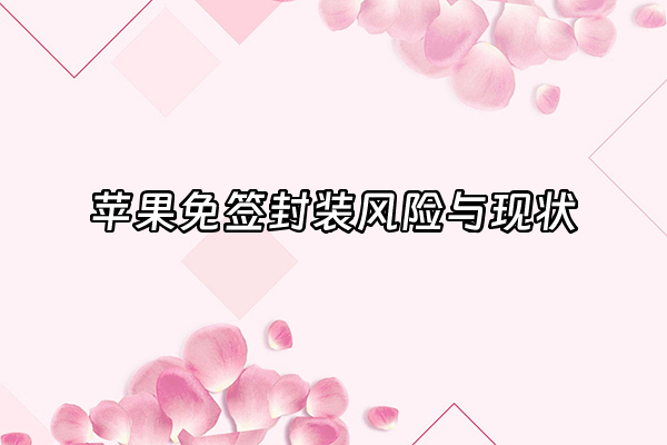 +苹果免签封装风险与现状+